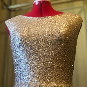 SOLD Champagne Sequin NYE Dress Medium Tobi